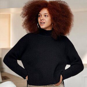 TOPSHOP Fuzzy Mock Neck Sweater